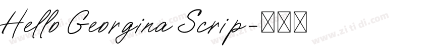 Hello Georgina Scrip字体转换